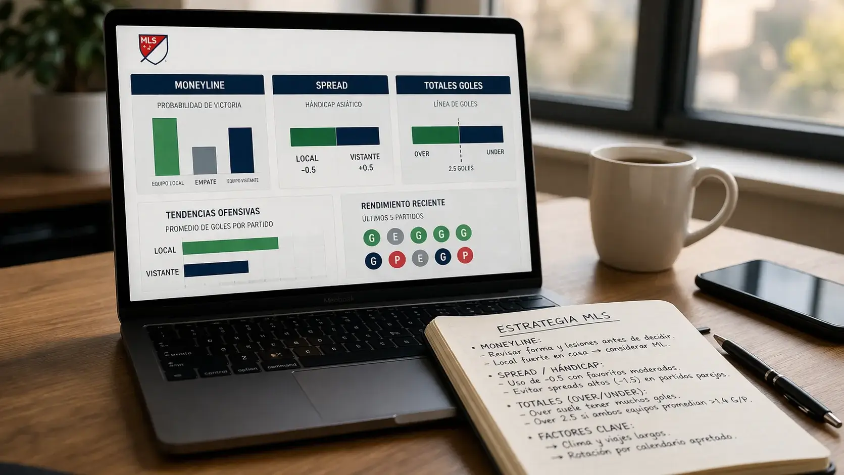 Mercados de apuestas MLS incluyendo moneyline spread y totales